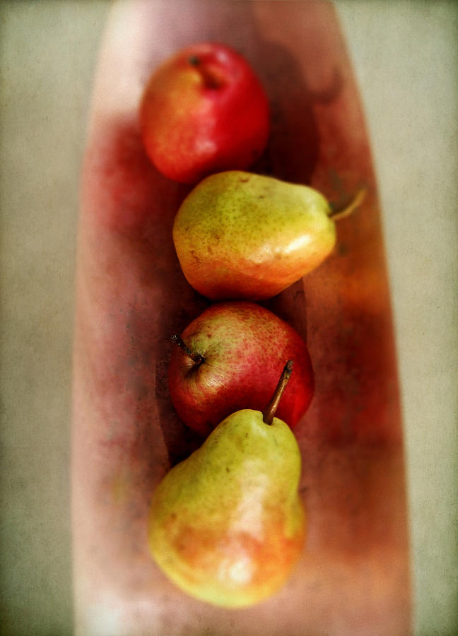 September Harvest Pears on a Copper Tray Photograph by Louise Kumpf