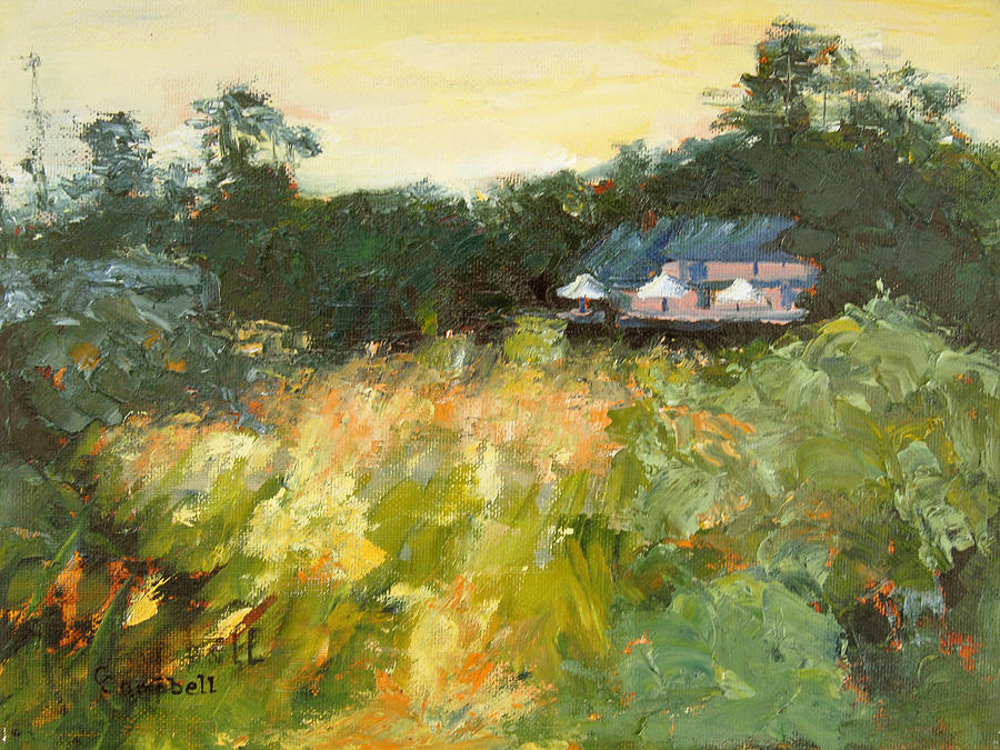 Landscape Painting - September on the Marsh by Cecelia Campbell Landscape Painting - September on the Marsh by Cecelia Campbell