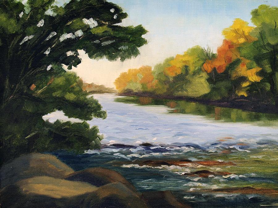 September on the Platte River Painting by Julia Grundmeier