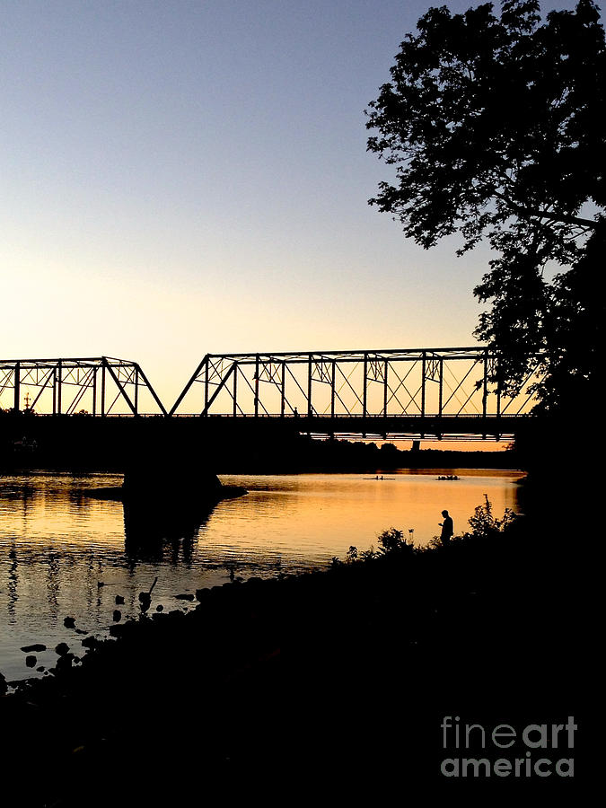 September Sunset on the River Photograph by Christopher Plummer