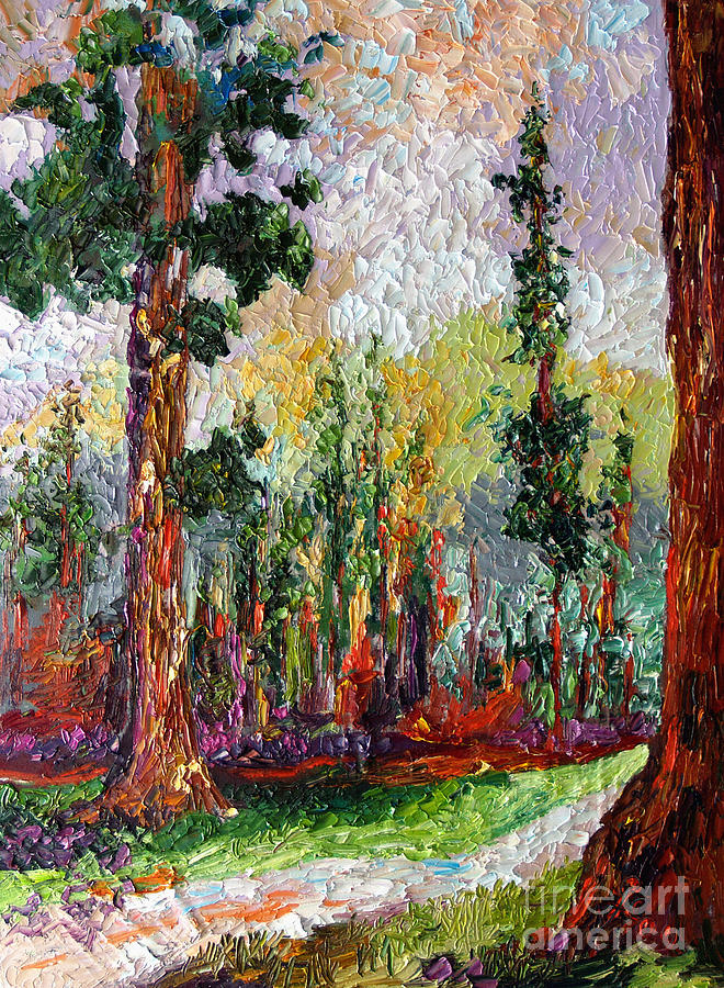Sequoia Path National Parks  Painting by Ginette Callaway