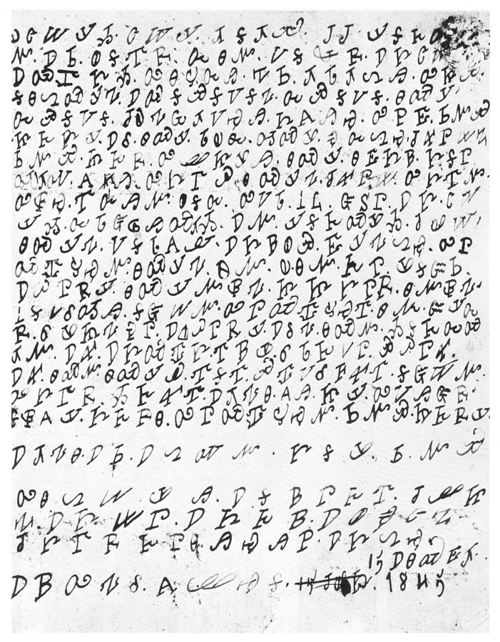 Sequoya Letter, 1845 Drawing by Granger