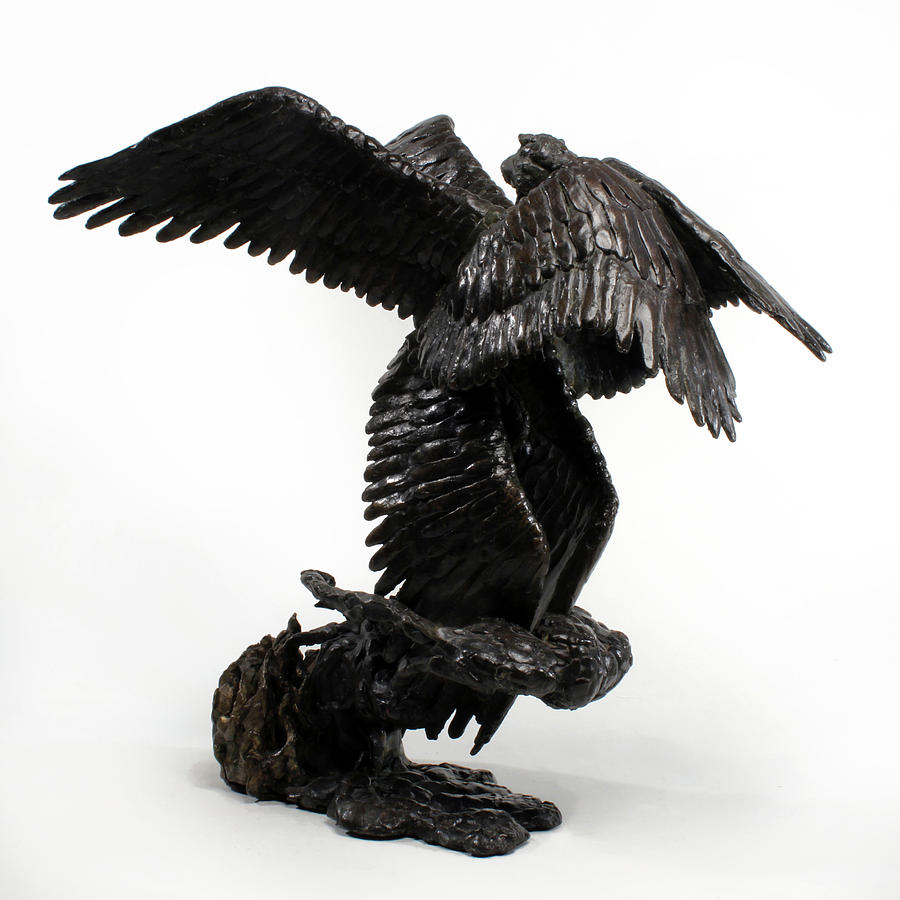 Seraph Angel a religious bronze sculpture by Adam Long Sculpture by Adam Long