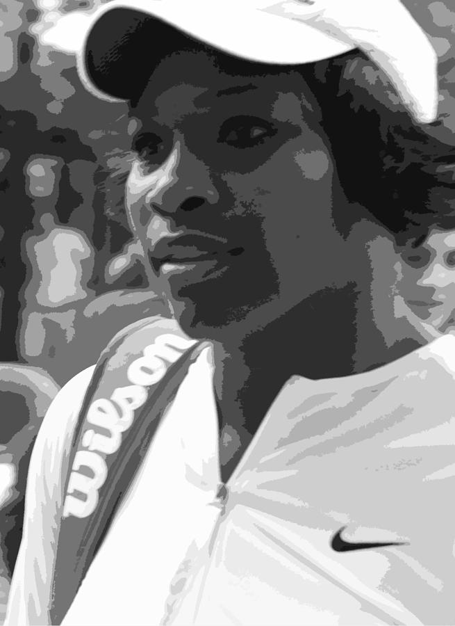 Serena Williams Digital Art - Serena Williams by Kevin Barron