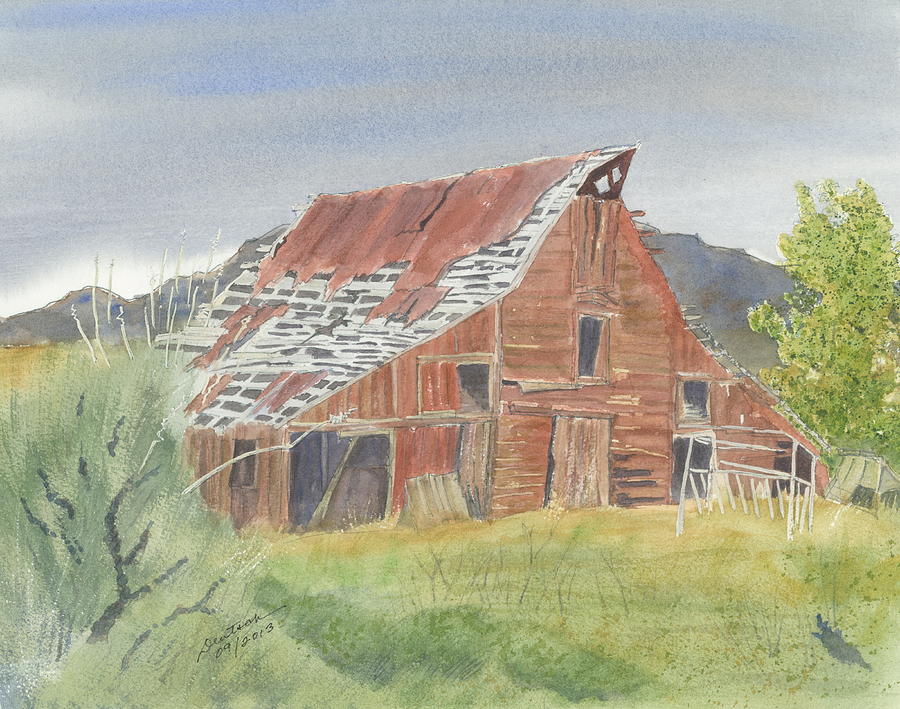 Serendipity - Old Barn in Mackay Painting by Joel Deutsch