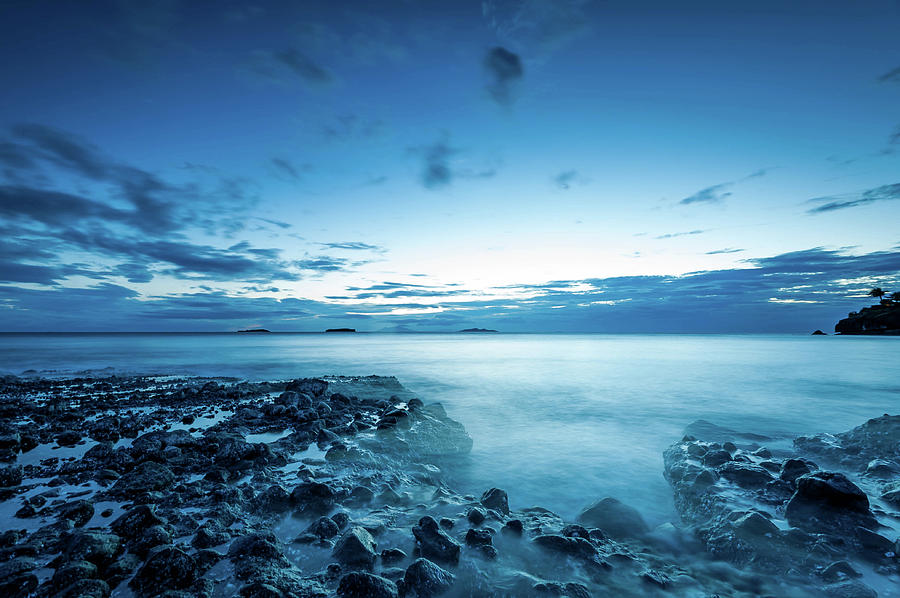 Serene Blue Beach Photograph by Jojo Nicdao