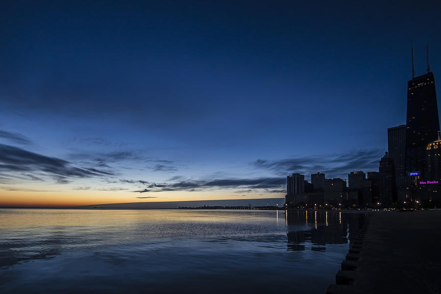 Serene dawn scene in Chicago Photograph by Sven Brogren