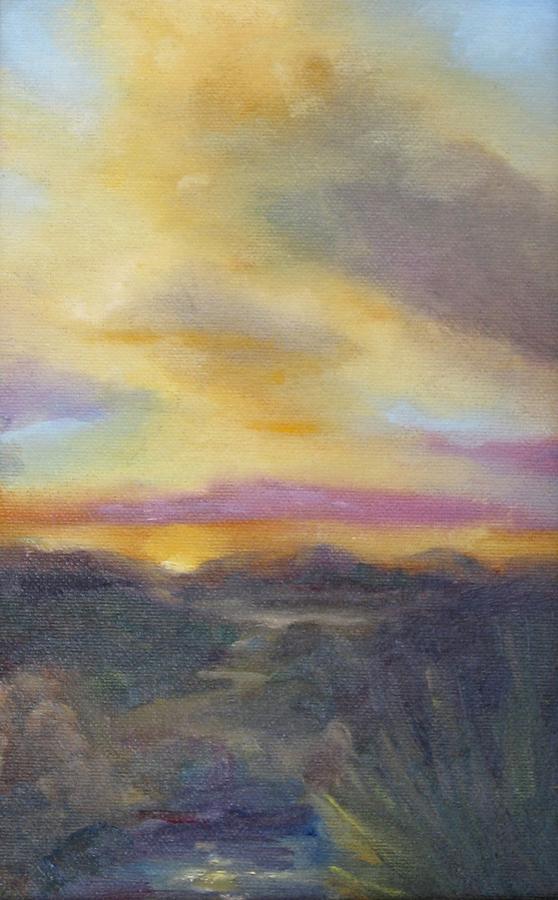Serene Sunrise Painting by Maria Hunt