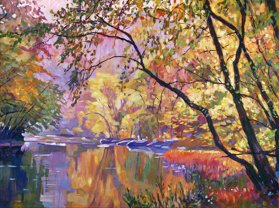 Impressionism Painting - Serene Reflections by David Lloyd Glover