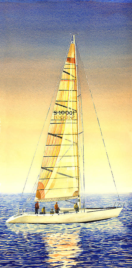 Serene Sail Painting by Douglas Castleman