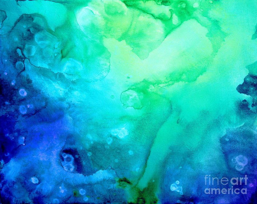 Abstract Water Painting - Serene by Shiela Gosselin