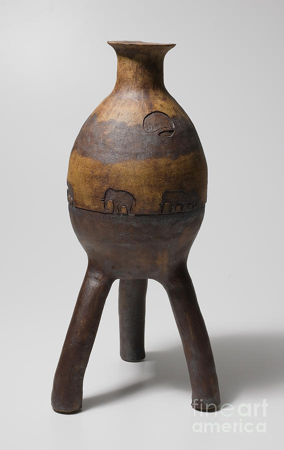 Elephant Ceramic Art - Serengeti Serenity by Jason Galles