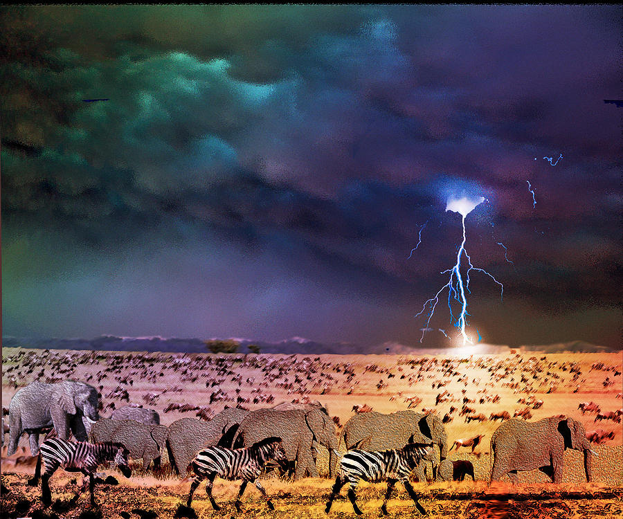 Serengeti Storm Digital Art by Michael Pittas