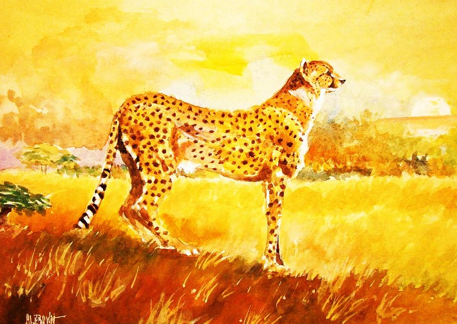 Serengheti Sprinter Painting by Al Brown