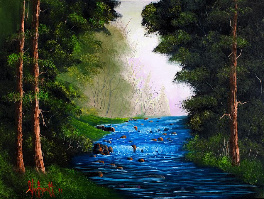 Serenity Creek Painting by Alex Izatt
