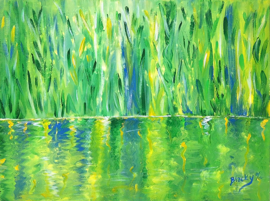 Serenity In Green Painting by Donna Blackhall