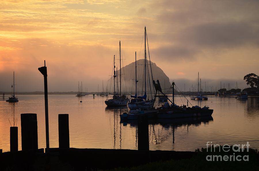 Sunset Photograph - Serenity of Morro Bay by Johanne Peale