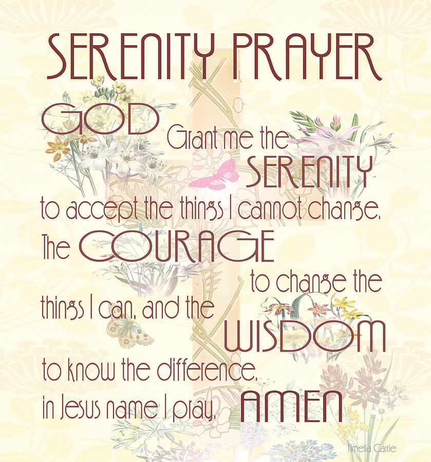 Serenity Prayer Digital Art by Amelia Carrie
