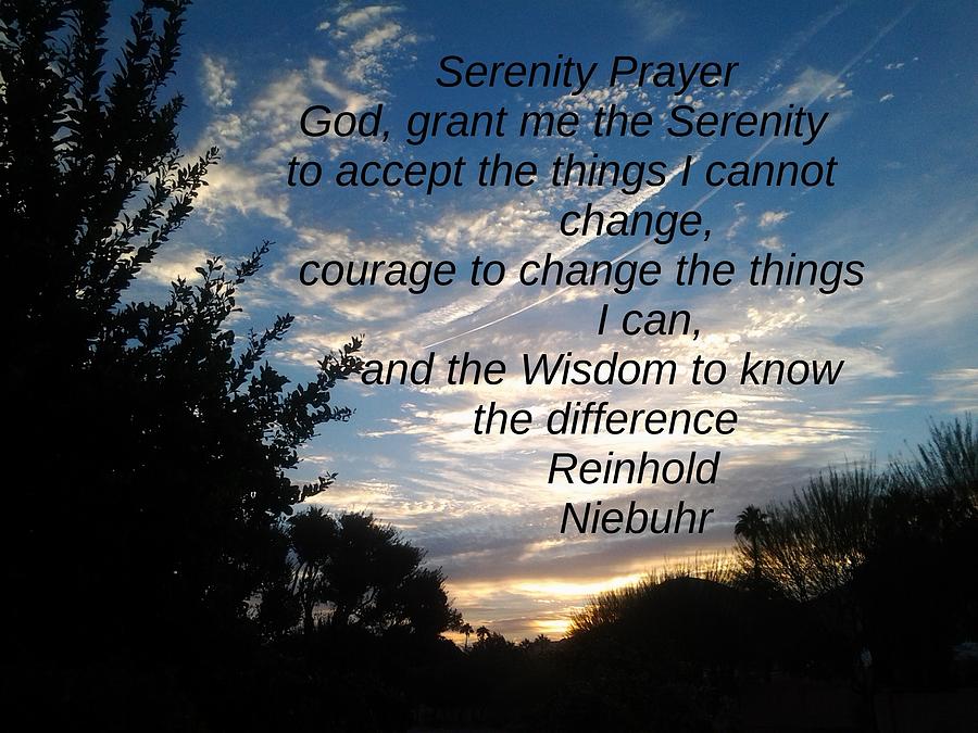 Serenity Prayer Photograph by Jay Milo