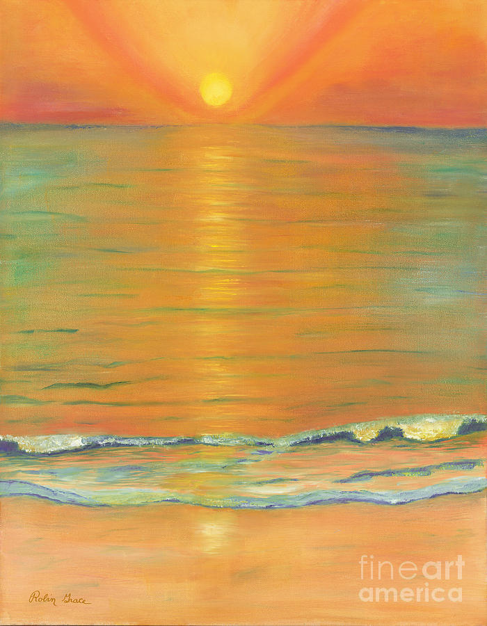 Sunset Painting - Serenity by Robin Grace