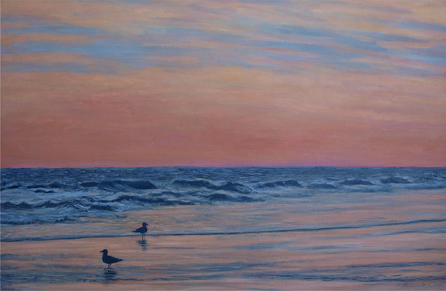 Serenity - Study for Dusk at the Shore Painting by Kathleen McDermott