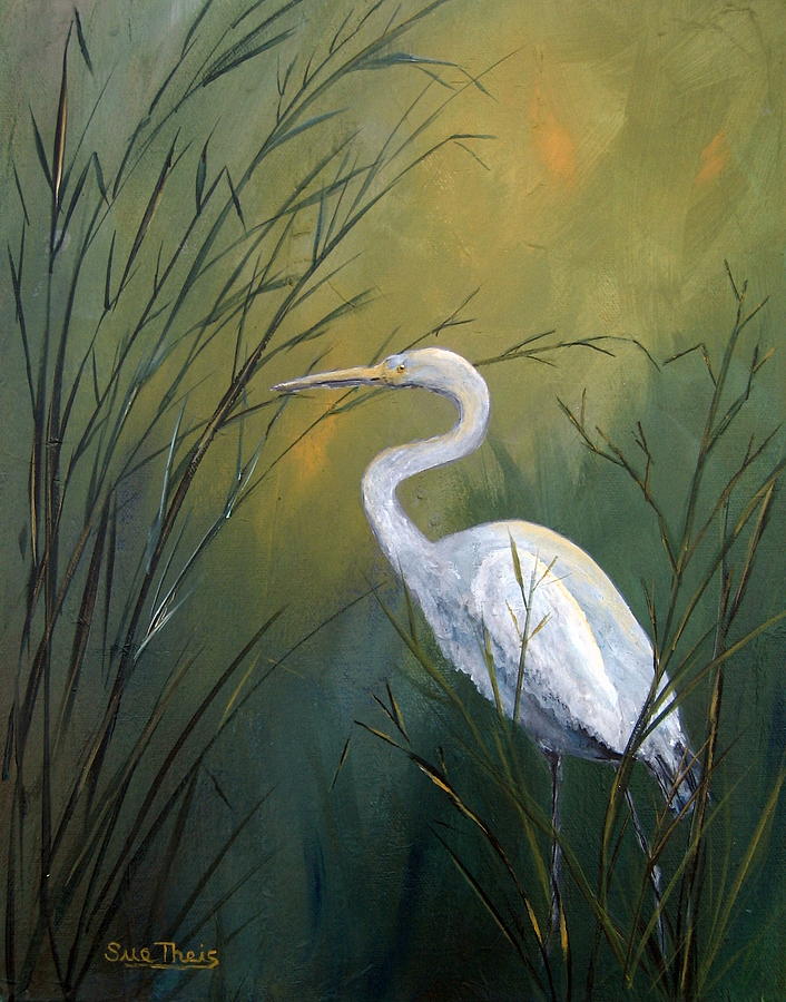 Bird Painting - Serenity by Suzanne Theis