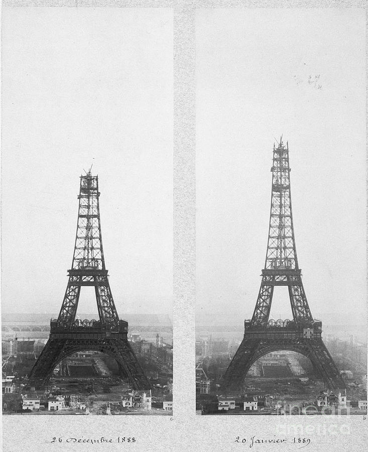Series 4 Eiffel Tower Under Construction Photograph by Deb Schense