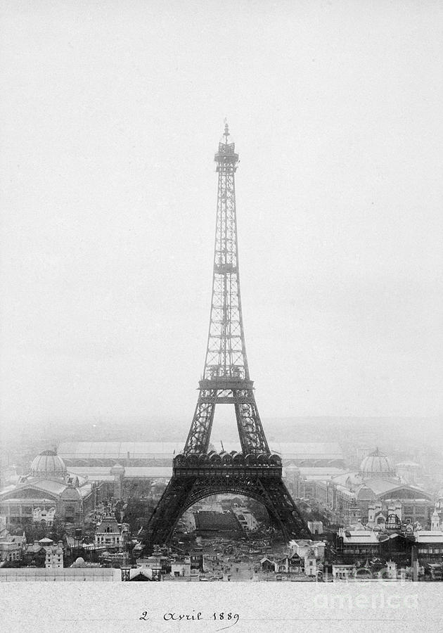 Eiffel Tower Photograph - Series 6 Eiffel Tower Under Construction by Deb Schense