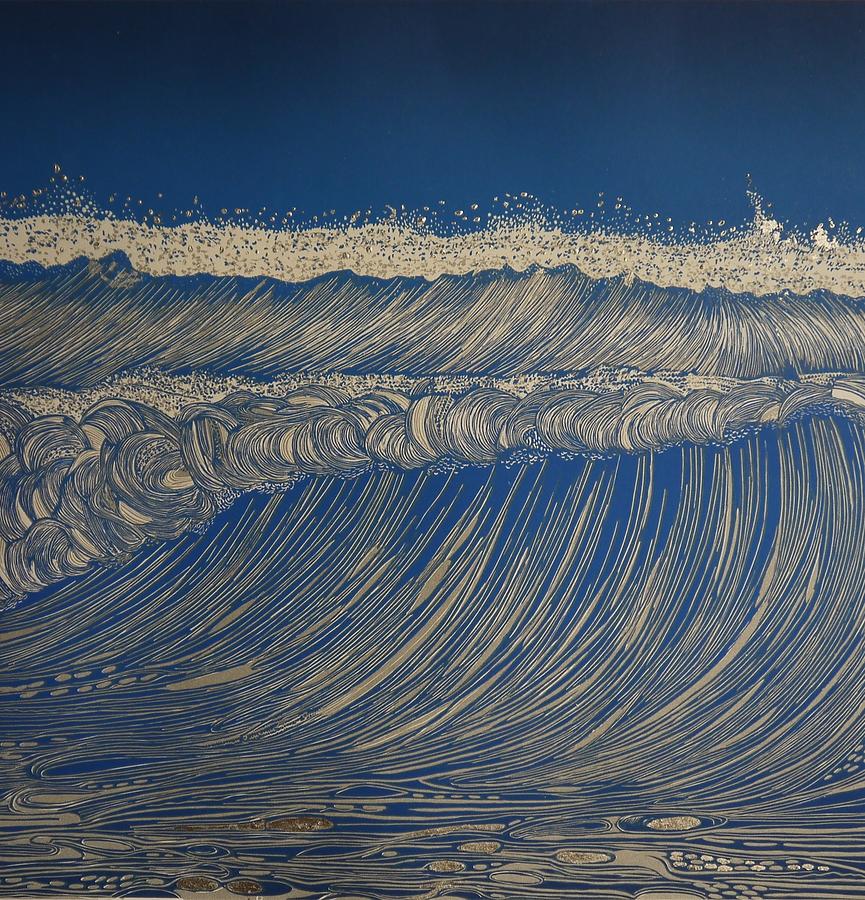 Series of Waves Mixed Media by Jarle Rosseland