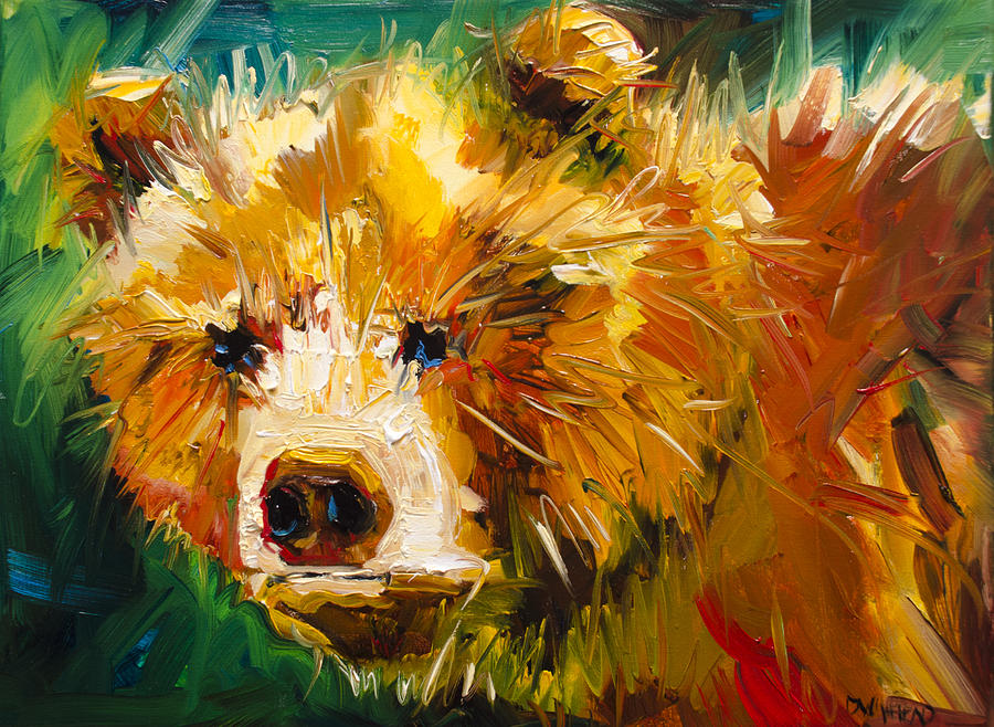 Serious Bear Painting by Diane Whitehead