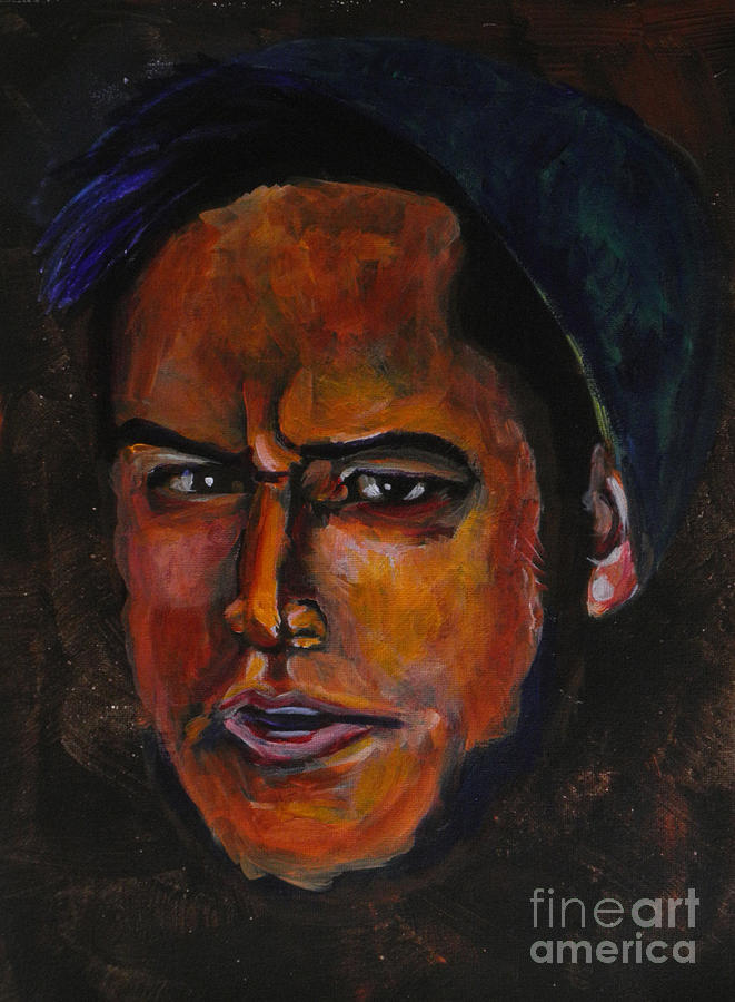 Serious Josh Painting by Eileen Arnold