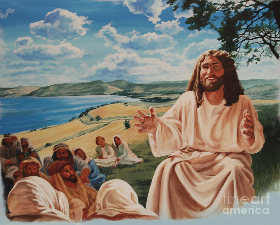 Sermon on the Mount Painting by Heidi E Nelson