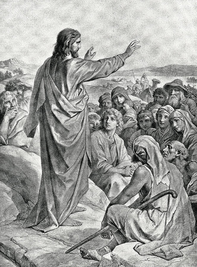 Sermon On The Mount Drawing by Traveler1116