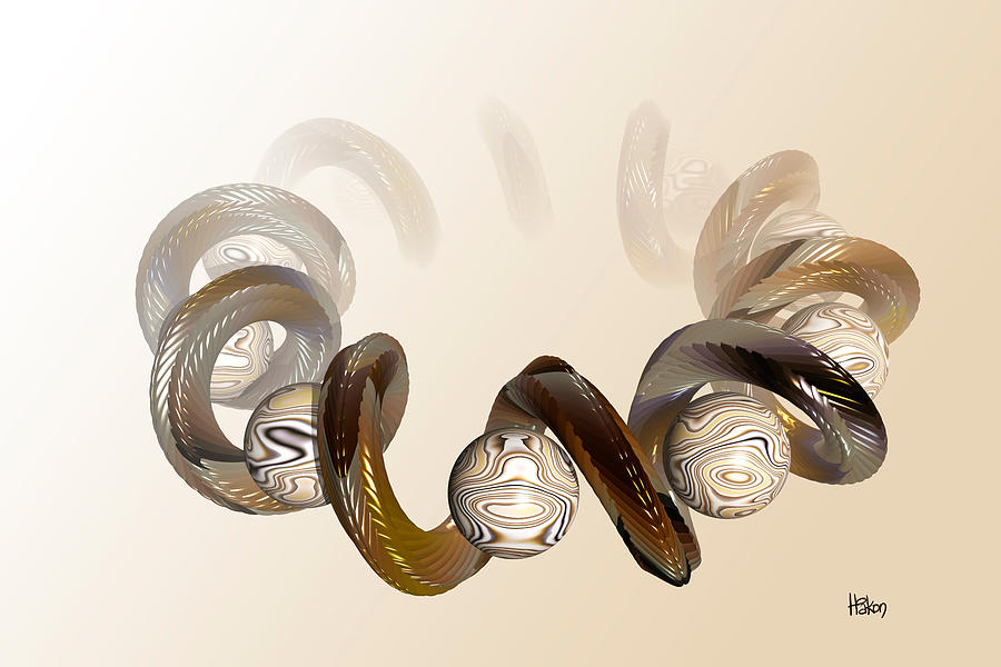 Serpentine Coils Digital Art
