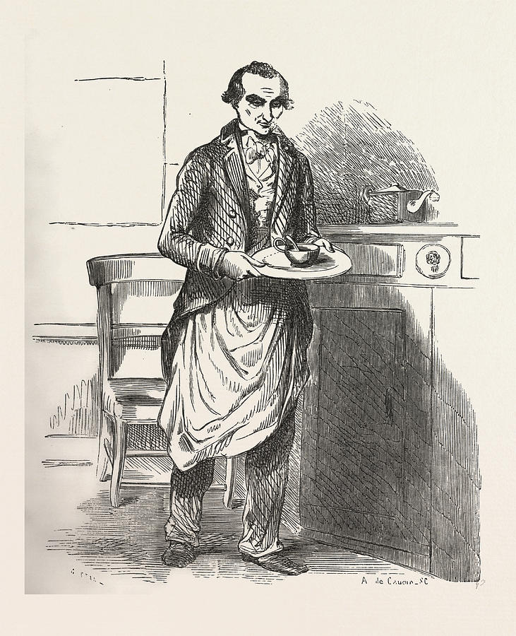 Servant, The Count Of Monte Christo Alexandre Dumas, 1844 Drawing by