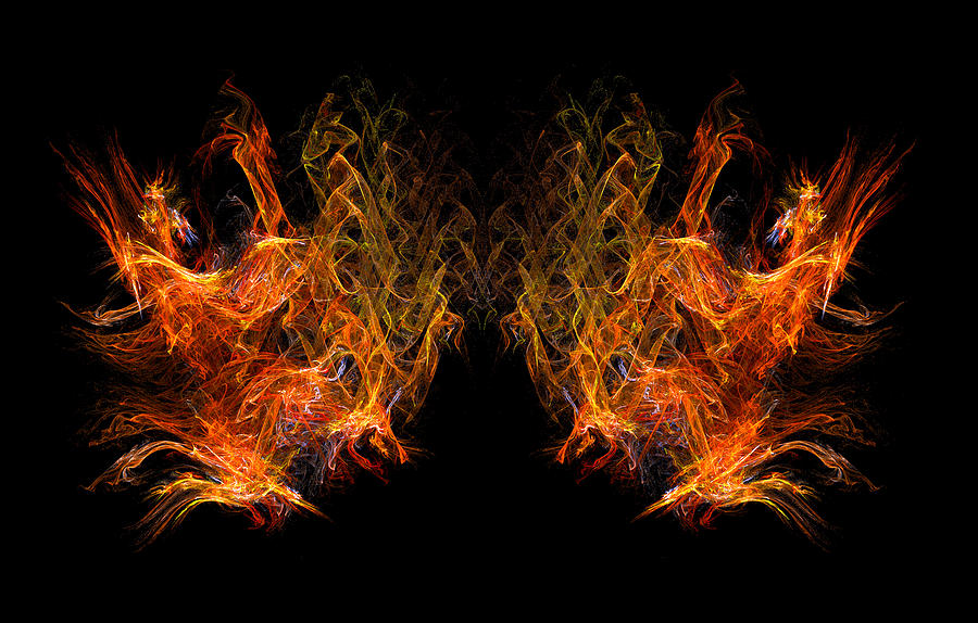Servants of Fire Digital Art by R Thomas Brass