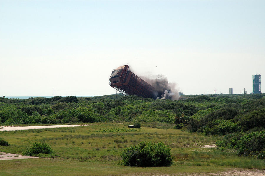 Service Tower Demolition, Cape Canaveral Photograph by Science Source
