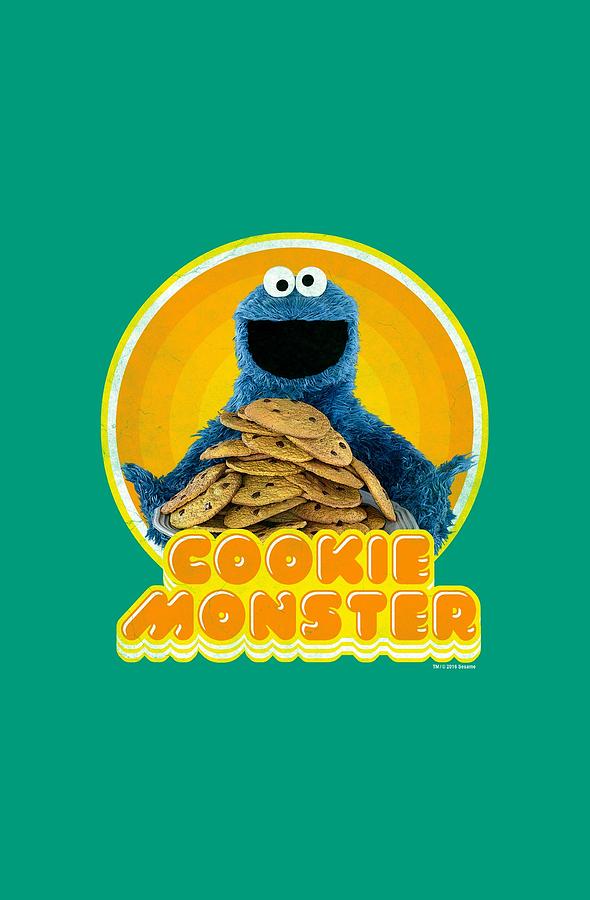 Sesame Street - Cookie Iron On Digital Art by Brand A