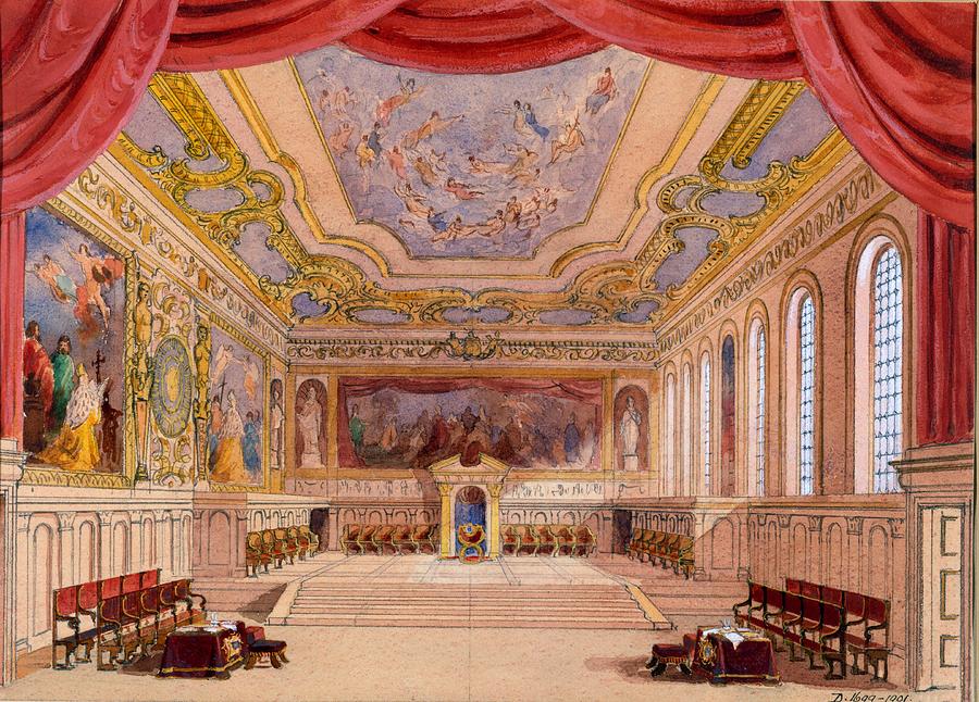 Set Design For The Merchant Of Venice Drawing by English School