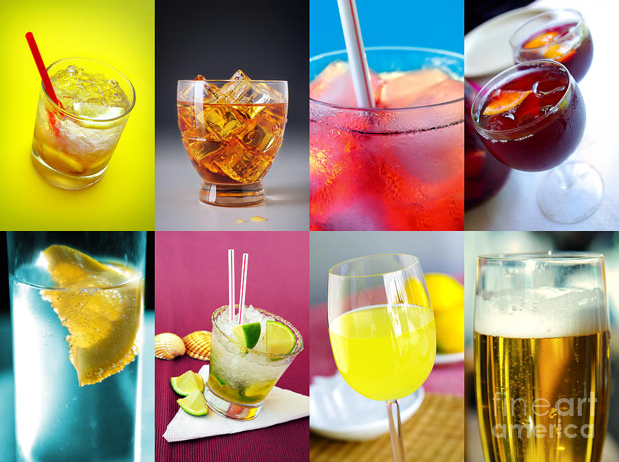 Set of Drinks Photograph by Carlos Caetano