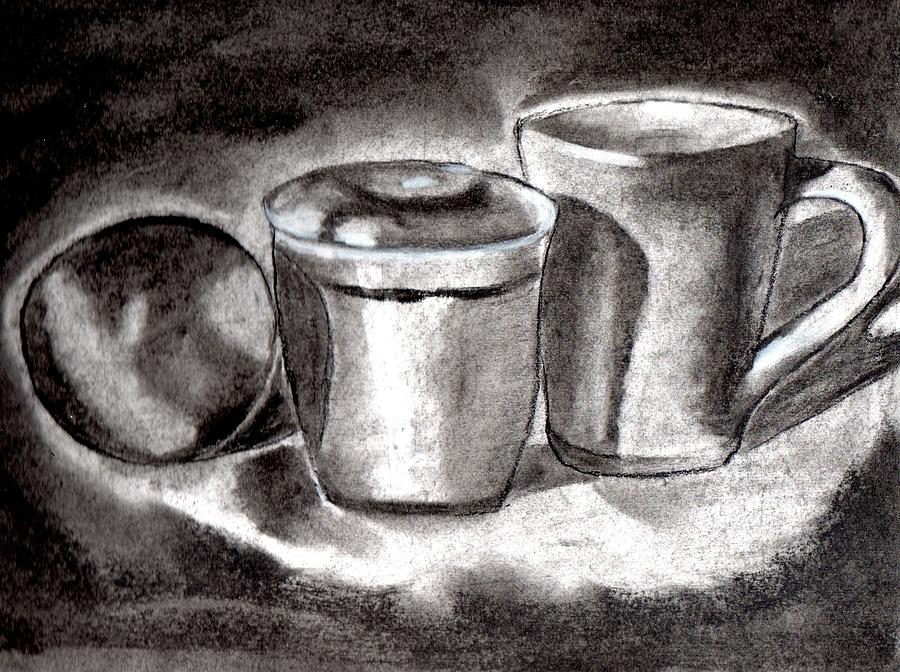 Cup Drawing - Setting by Dave Holmander-Bradford