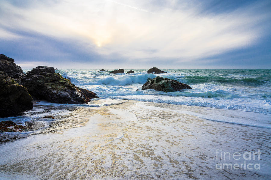 Setting Sun And Rising Tide Photograph by CML Brown