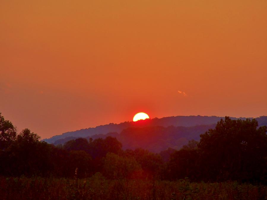Setting Sun at Valley Forge Photograph by Ed Sweeney