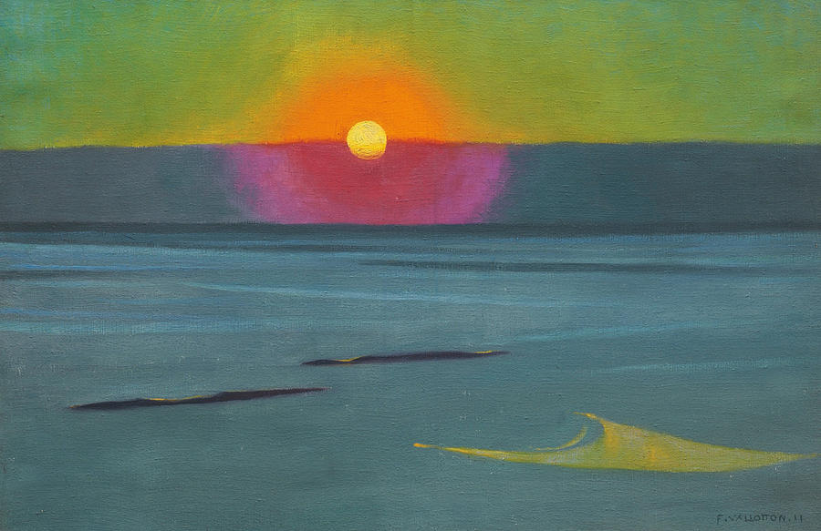 Setting Sun in the Mist Painting by Felix Vallotton