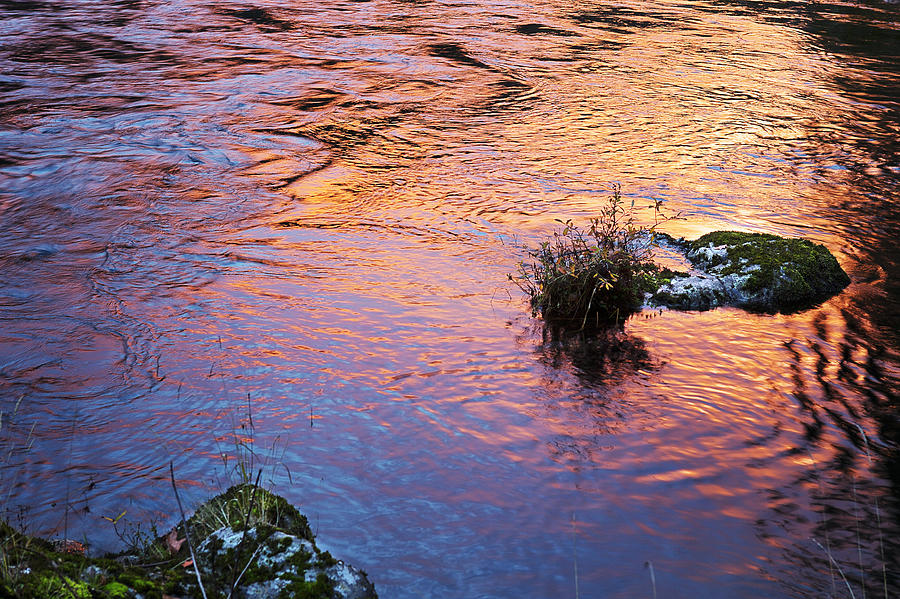 Setting Sun River Photograph by Belinda Greb
