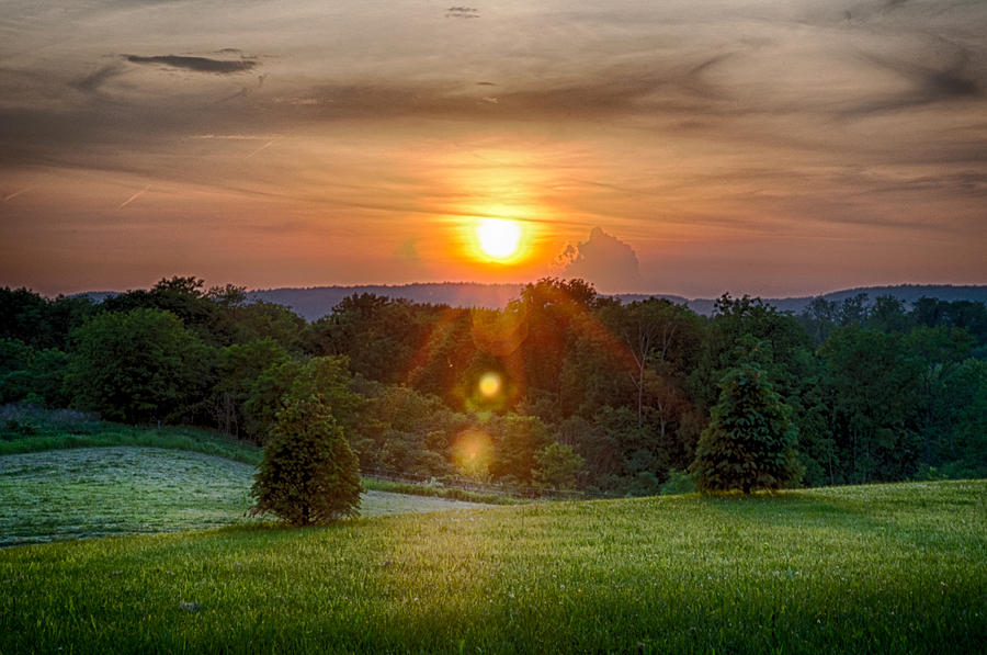 Sunset Photograph - Setting Sun by Ryan Crane
