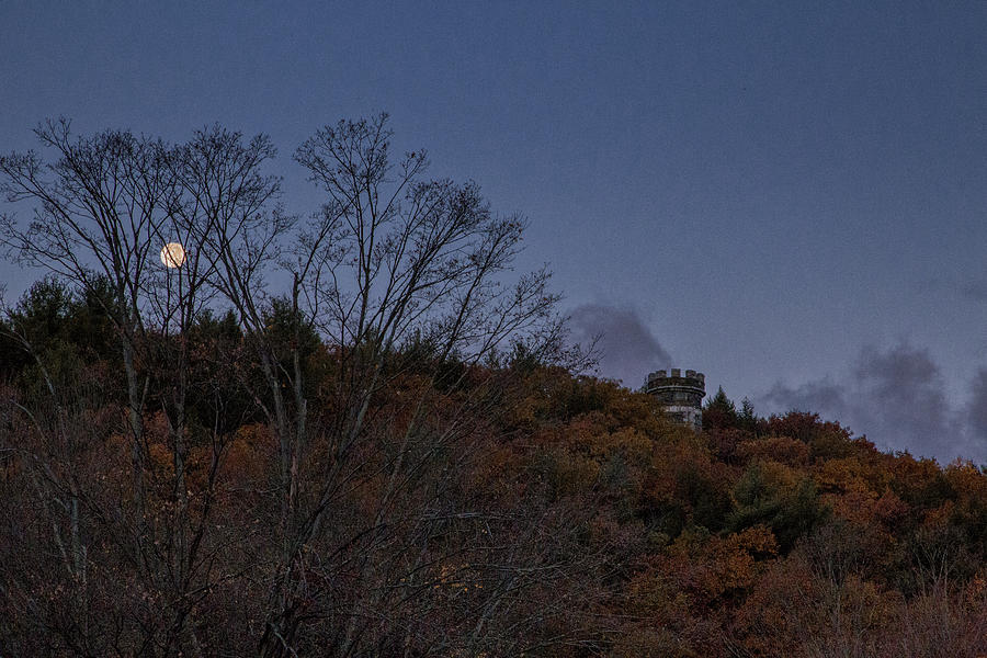 Setting Tower Moon  Photograph by Tom Singleton