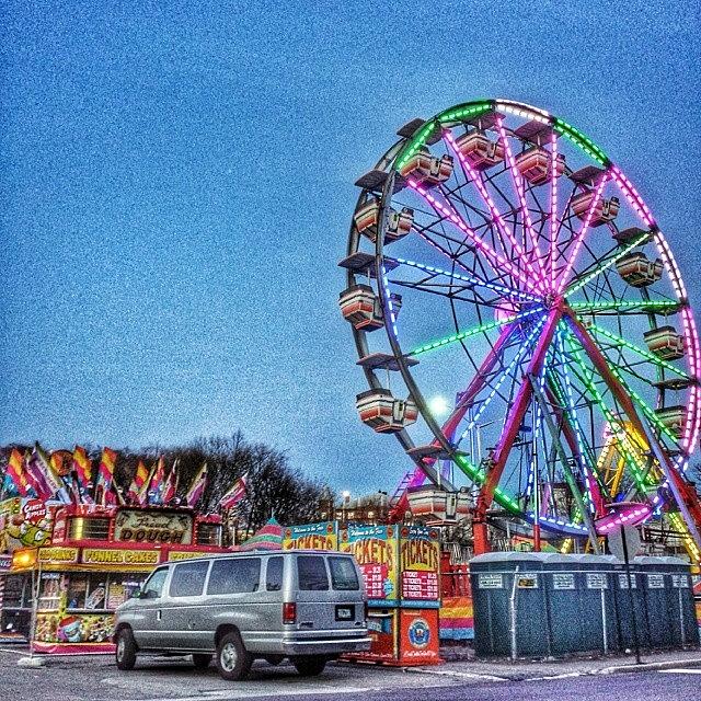 Yonkers Photograph - Setting Up A #carnival In #yonkers by Antonio DeFeo