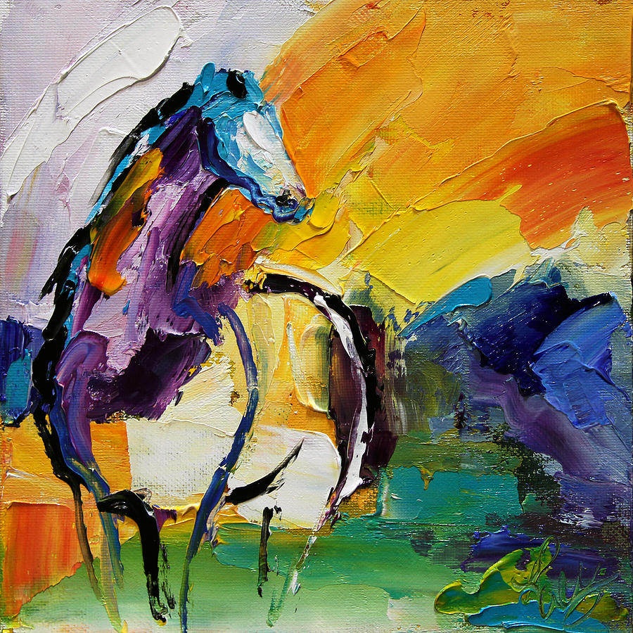 Settled In Horse 5 2014 Painting by Laurie Pace