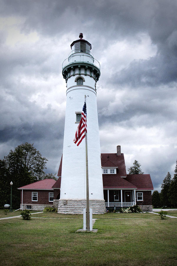 Seul Choix Point Lighthouse in Michigan Photograph by Randall Nyhof